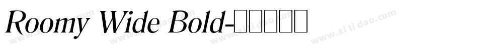 Roomy Wide Bold字体转换
